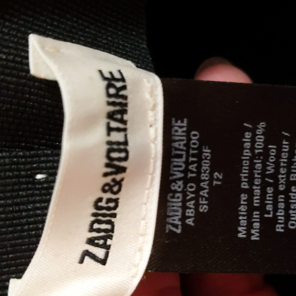 Zadig & Voltaire Black Hat with Colorful Embroidery - Picture 7 of 12